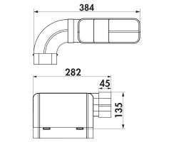 Naber COMPAIR STEEL flow® 150 Rohrset für Muldenlüfter verzinkter Stahl 4061024