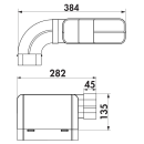 Naber COMPAIR STEEL flow® 150 Rohrset für Muldenlüfter verzinkter Stahl 4061024