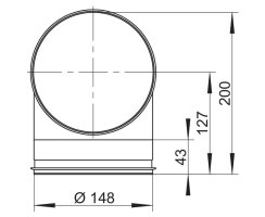 Naber COMPAIR STEEL flow&reg; 150 Rohrbogen 90&deg; verzinkter Stahl 4061018