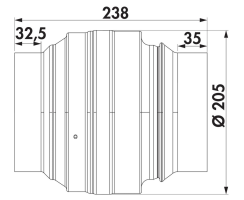 Naber COMPAIR STEEL flow® 150 Absperrvorrichtung/Brandschutzklappe verzinkter Stahl 4061040