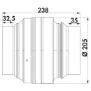 Naber COMPAIR STEEL flow&reg; 150 Absperrvorrichtung/Brandschutzklappe verzinkter Stahl 4061040