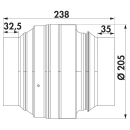 Naber COMPAIR STEEL flow® 150 Absperrvorrichtung/Brandschutzklappe verzinkter Stahl 4061040