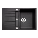 Naber Set Einbauspüle Corto 780 granit nero mit Armatur Drive 1S edelstahlfarbig/schwarz Schrankbreite 50 cm 1041005