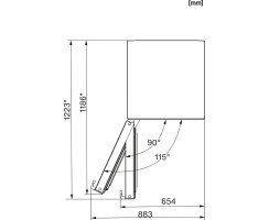 Miele Stand-Gefrierschrank FNS 4782 E Weil&szlig; - H&ouml;he 185 cm - Side-by-Side f&auml;hig