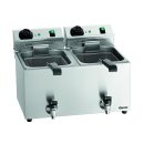 Bartscher Doppel Fritteuse MDI SNACK IV Plus mit Fettablasshahn, 9 Liter A162829
