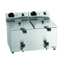 Bartscher Doppel Fritteuse MDI SNACK IV Plus mit Fettablasshahn, 9 Liter A162829