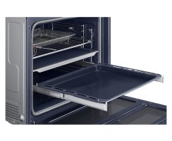 Samsung Dual Cook Flex&trade; Einbaubackofen 60cm, 76 l, A+*, Pyrolyse, Schwarzes Glas, Serie 6, NV7B6795JDK/U1