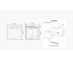 Samsung Dual Cook Einbaubackofen 60cm, 76 l, A+*, Pyrolyse, Schwarzes Glas, Serie 7, grifflos, mit Kamera, NV7B7997ADK/U1