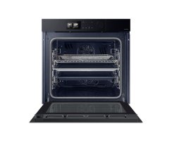 Samsung Dual Cook Einbaubackofen 60cm, 76 l, A+*, Pyrolyse, Schwarzes Glas, Serie 7, grifflos, mit Kamera, NV7B7997ADK/U1