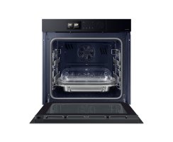 Samsung Dual Cook Einbaubackofen 60cm, 76 l, A+*, Pyrolyse, Schwarzes Glas, Serie 7, grifflos, mit Kamera, NV7B7997ADK/U1