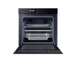 Samsung Dual Cook Einbaubackofen 60cm, 76 l, A+*, Pyrolyse, Schwarzes Glas, Serie 7, grifflos, mit Kamera, NV7B7997ADK/U1