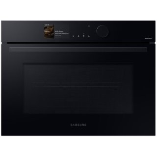 Samsung Kompakt-Einbaubackofen 45 cm mit Mikrowelle, 50 l, A+*, schwarzes Glas, Serie 6, Dampfreinigung, WiFi, Dampfgarung, NQ5B6753CCK/U1