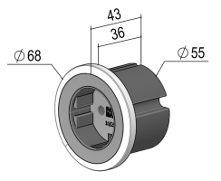 berbel Steckdose für Modell BKA DLI, BKA DLP, BKA DLC, schwarz 1090086
