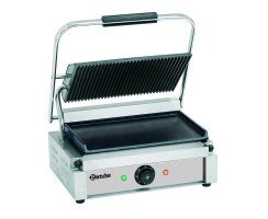 Bartscher Kontaktgrill "Panini" 1GR, Grillfläche oben gerillt, unten glatt, A150676