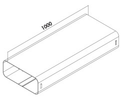 Naber COMPAIR PRIME flow® P-VRO 150 Flachkanalrohr 1000 mm 4051001