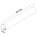 Naber COMPAIR PRIME flow® P-RRO 150 Rundrohr 500 mm, 4051022