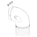Naber COMPAIR PRIME flow® P-RBVX 150 Rohrbogen 90° mit Flexkanal 1000 mm 4051027