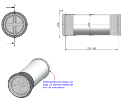 Naber COMPAIR PRIME flow&reg; P-MRBS 150 Mauerkasten-Rohbau-Set 4051029