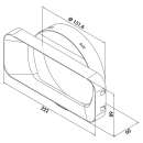 Naber COMPAIR PRIME flow® P-MAS 150 Maueranschlussstutzen 4051020