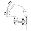 Naber COMPAIR PRIME flow® P-UR 150 Umlenkstück 90° mit Rundrohr 500 mm 4051012