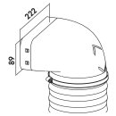 Naber COMPAIR PRIME flow&reg; P-URX 150 Umlenkst&uuml;ck 90&deg; mit Flexkanal 1000 mm 4051015