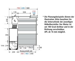 Oranier Fl&auml;cheninduktion mit Kochfeldabzug Abluft-/Umluft rahmenlos mit Multi-Slider-Bedienung, Topferkennung 91 x 52 cm KFL 2094 (2094 59)