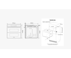 Samsung Dual Cook Flex&trade; Einbaubackofen, 60 cm, 76 l, A+*, Pyrolyse, Schwarz, Serie 4, NV7B4550UDB/U1