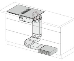 Miele Kochfeld mit Wrasenabzug KMDA 7473 FL-U - rahmenlos - Umluft