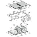 Miele Kochfeld mit Wrasenabzug KMDA 7473 FL-U - rahmenlos - Umluft