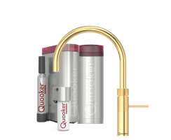 Quooker Fusion Round PRO3 CUBE Gold *7 Jahre Garantie & CUBE Filter Starter Paket* FNRGLD PRO3 CUBE2