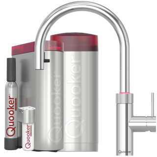Quooker Flex Round COMBI CUBE verchromt glänzend *7 Jahre Garantie & CUBE Filter Starter Paket* FXRCHR COMBI CUBE2