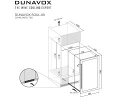 DUNAVOX Einbau Weink&uuml;hler Soul-89 - H&ouml;he 178,6 cm - 89 Flaschen - Edelstahl - DX-89.246TSS