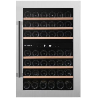 DUNAVOX Einbau Weinkühler Soul-42 - Höhe 88,5cm - 42 Flaschen - Edelstahl - DAB-42.117DSS