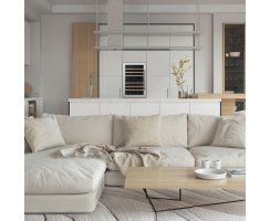 DUNAVOX Einbau Weinkühler Soul-42 - Höhe 88,5cm - 42 Flaschen - Edelstahl - DAB-42.117DSS
