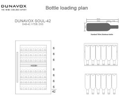 DUNAVOX Einbau Weinkühler Soul-42 - Höhe 88,5cm - 42 Flaschen - Edelstahl - DAB-42.117DSS
