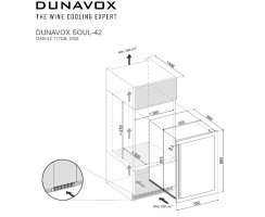 DUNAVOX Einbau Weinkühler Soul-42 - Höhe 88,5cm - 42 Flaschen - Edelstahl - DAB-42.117DSS