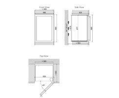 DUNAVOX Einbau Weinkühler Soul-42 - Höhe 88,5cm - 42 Flaschen - Edelstahl - DAB-42.117DSS