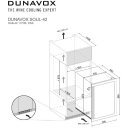 DUNAVOX Einbau Weinkühler Soul-42 - Höhe 88,5cm - 42 Flaschen - Edelstahl - DAB-42.117DSS