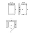 DUNAVOX Einbau Weinkühler Soul-42 - Höhe 88,5cm - 42 Flaschen - Edelstahl - DAB-42.117DSS