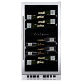 DUNAVOX Stand-/Unterbau-Weinkühler Sera-58 - Höhe 1215 mm - 58 Flaschen - Edelstahl - DX-58.258DSS