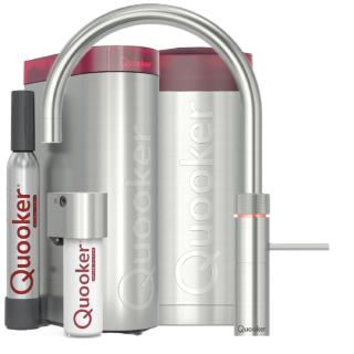 Quooker Fusion Round COMBI+ CUBE Voll-Edelstahl *7 Jahre Garantie & CUBE Filter Starter Paket* FNRSST COMBI+ CUBE2