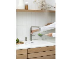 Quooker Fusion Square COMBI CUBE Voll-Edelstahl *7 Jahre Garantie & CUBE Filter Starter Paket* FNSSST COMBI CUBE2