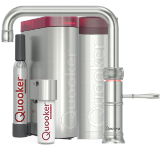 Quooker Classic Fusion Square PRO3 CUBE Voll-Edelstahl *7 Jahre Garantie & CUBE Filter Starter Paket* CFNSSST PRO3 CUBE2