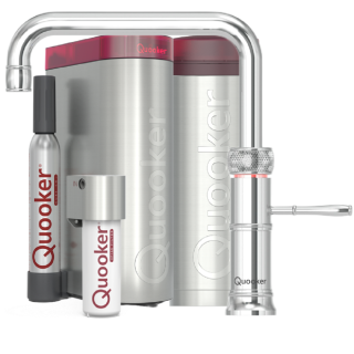 Quooker Classic Fusion Square PRO3 CUBE verchromt glänzend *7 Jahre Garantie & CUBE Filter Starter Paket* CFNSCHR PRO3 CUBE2