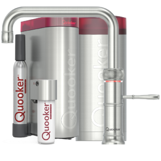 Quooker Classic Fusion Square COMBI CUBE Voll-Edelstahl *7 Jahre Garantie & CUBE Filter Starter Paket* CFNSSST COMBI CUBE2