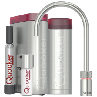 Quooker Nordic Round single tap PRO3 CUBE Voll-Edelstahl *7 Jahre Garantie & CUBE Filter Starter Paket* NSRSST PRO3 CUBE2