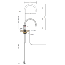 Quooker Nordic Round single tap PRO3 CUBE Voll-Edelstahl *7 Jahre Garantie & CUBE Filter Starter Paket* NSRSST PRO3 CUBE2
