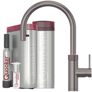 Quooker Flex Round PRO3 CUBE Gunmetal *7 Jahre Garantie & CUBE Filter Starter Paket* FXRGME PRO3 CUBE2