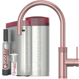 Quooker Flex Round COMBI CUBE Kupfer Rosé *7 Jahre Garantie & CUBE Filter Starter Paket* FXRRCO COMBI CUBE2
