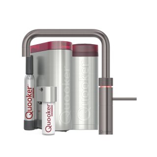 Quooker Fusion Square PRO3 CUBE Gunmetal *7 Jahre Garantie & CUBE Filter Starter Paket* FNSGME PRO3 CUBE2